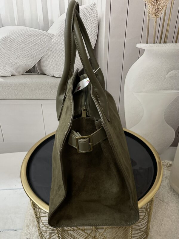 Torebka XL Eko Zamsz Ciemna Oliwka Torebka XL Eko Zamsz Ciemna Oliwka