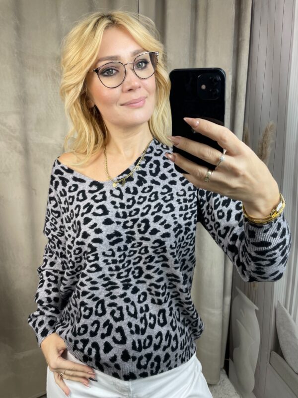 Sweter Panterka Szary L/XL