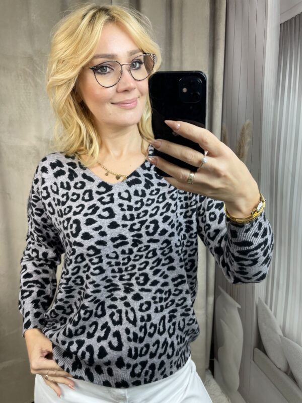 Sweter Panterka Szary L/XL