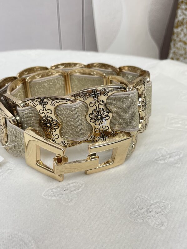 Ozdobny Pasek CHERI na Gumie Złoty