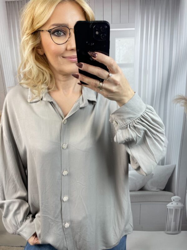 Koszula Oversize z Guzikami w Cyrkonie Fango Koszula Oversize z Guzikami w Cyrkonie Fango