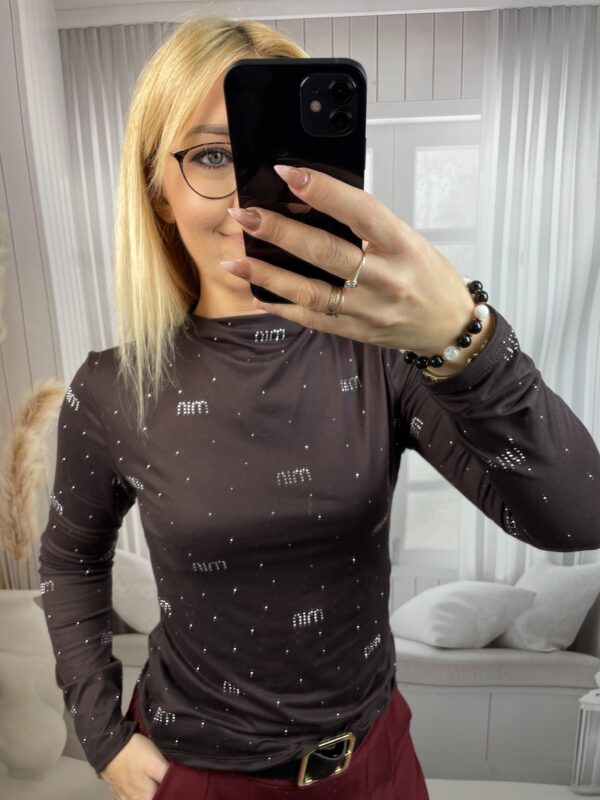 Półgolf z Cyrkoniami MIN MIN Czekolada