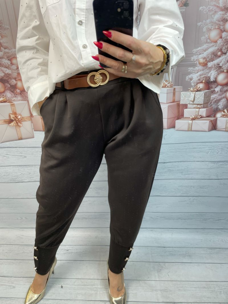 Spodnie Punto-Milano Czekolada - obrazek 3