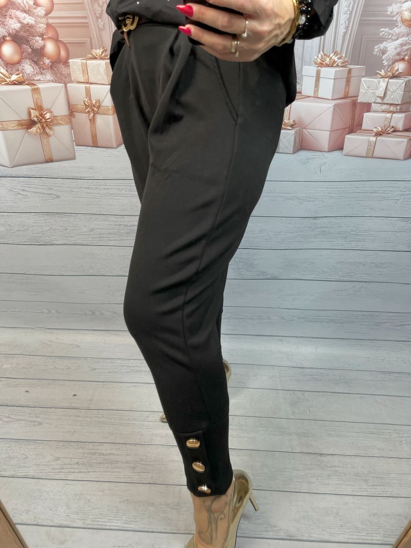 Spodnie Punto-Milano Czarne - obrazek 2