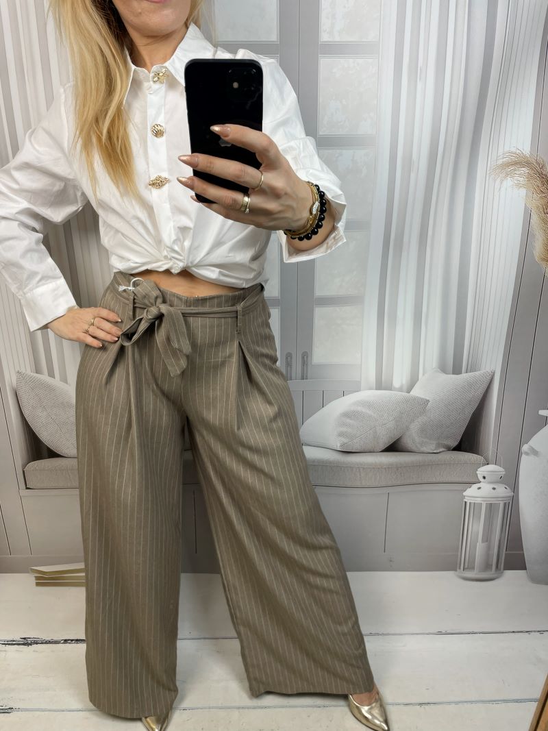 Klasyczne Szwedy w Paski - Ciemny Beż Klasyczne Szwedy w Paski - Ciemny Beż