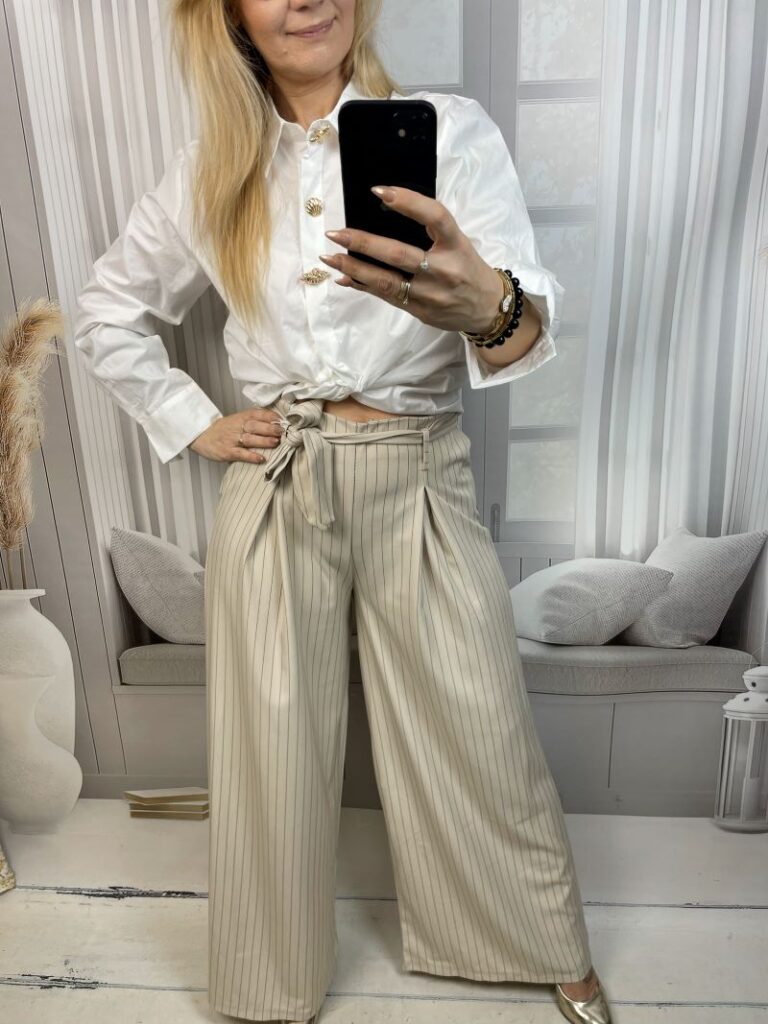 Klasyczne Szwedy w Paski - Kremowe Klasyczne Szwedy w Paski - Kremowe