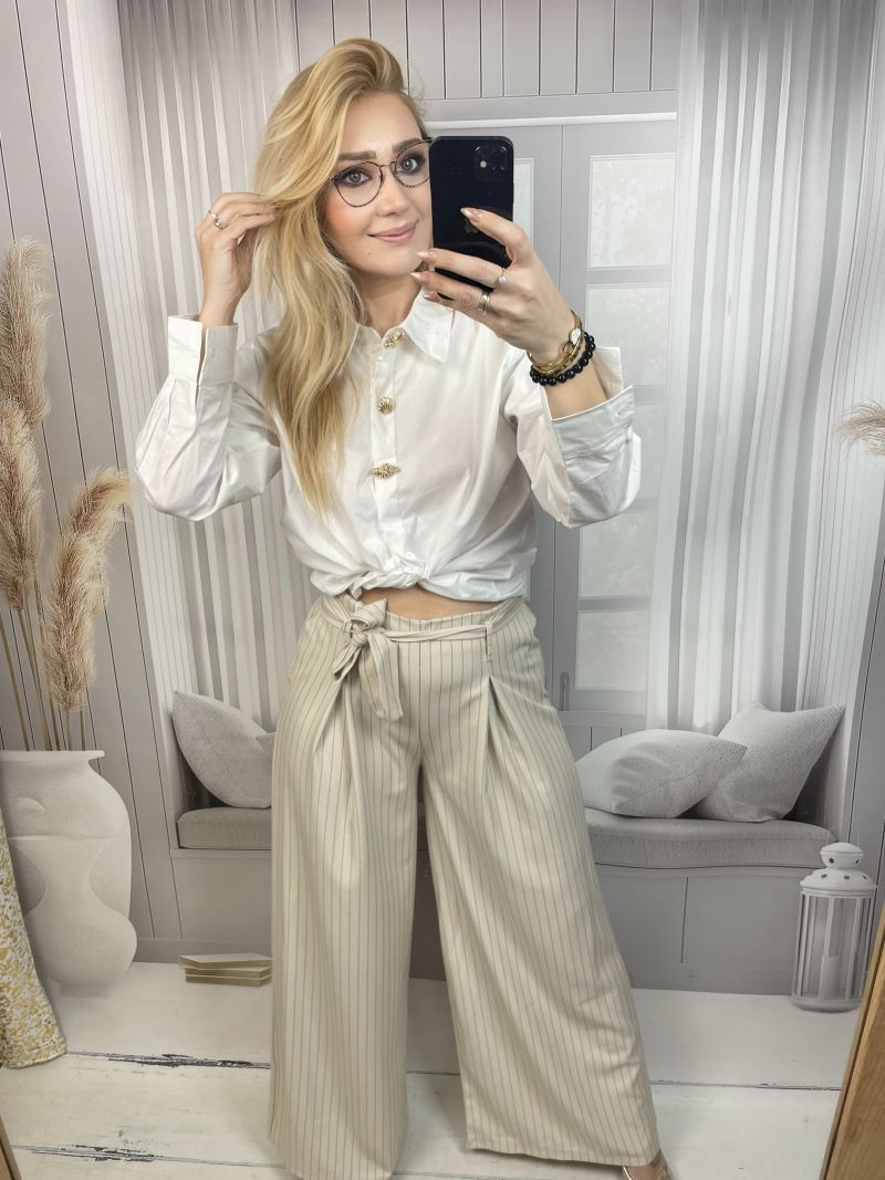 Klasyczne Szwedy w Paski - Kremowe Klasyczne Szwedy w Paski - Kremowe