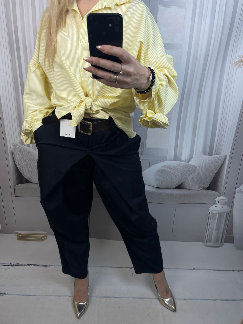 Spodnie Baloony z Zapięciem - Czarne Spodnie Baloony z Zapięciem - Czarne