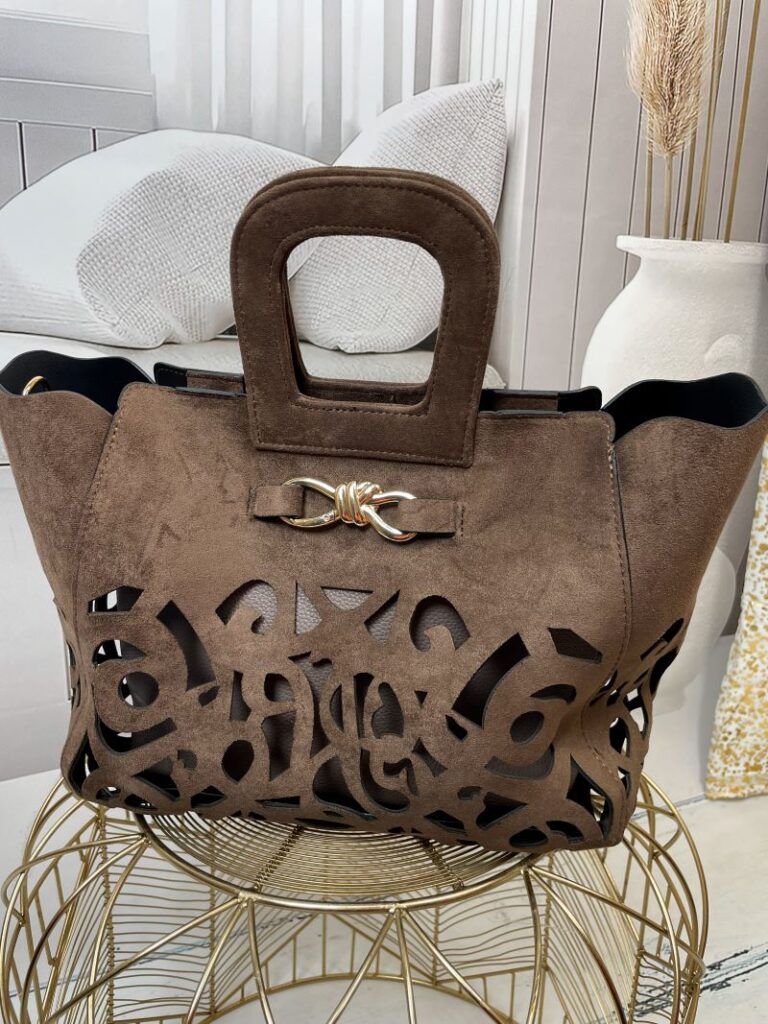 Torebka Ażurowa Brąz z Środkiem Fango