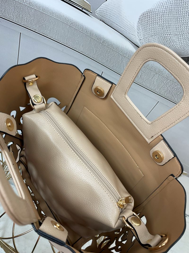 Torebka Ażurowa Beż z Środkiem Beżowym Torebka Ażurowa Beż z Środkiem Beżowym