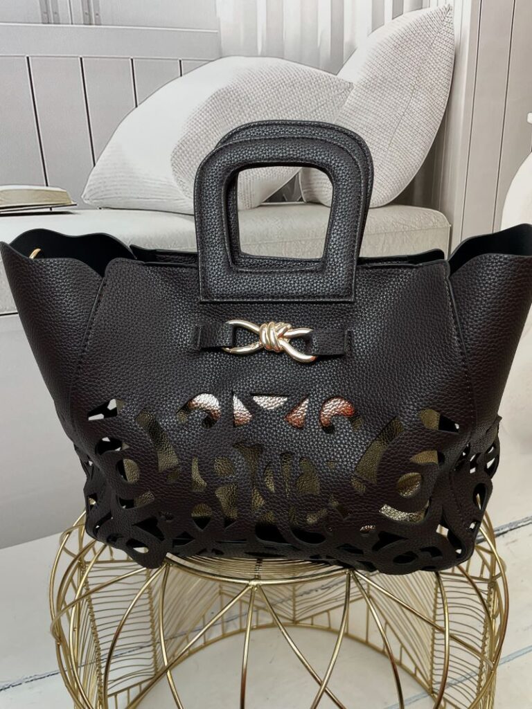 Torebka Ażurowa Ciemna Czekolada ze Złotym Środkiem