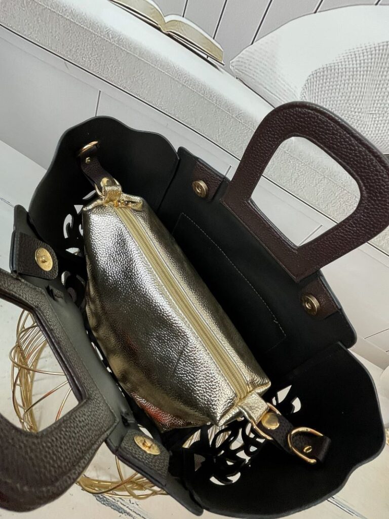 Torebka Ażurowa Ciemna Czekolada ze Złotym Środkiem