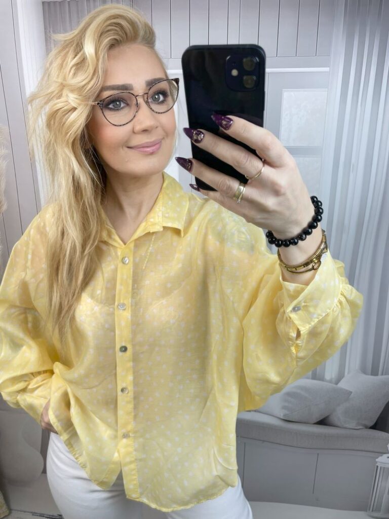 Koszula w Serca - Żółta