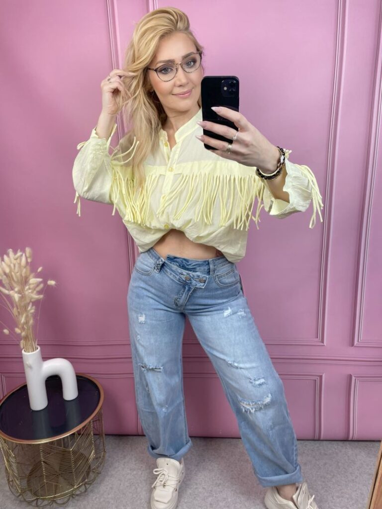 Spodnie Baloon z Przeszyciami