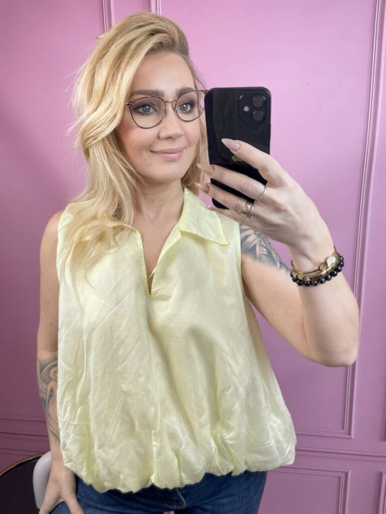 Bluzka Bombka - Pastelowy Żółty