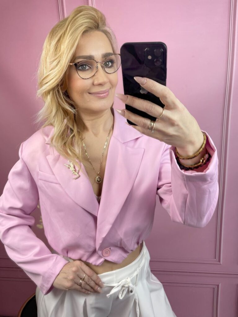 Marynarka a'la Bomberka - Pudrowy Róz