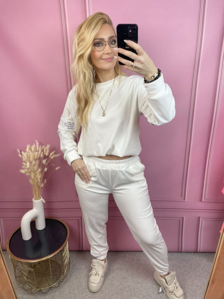 Dres Welurowy - Biały