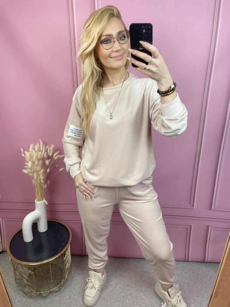 Dres Welurowy - Beż