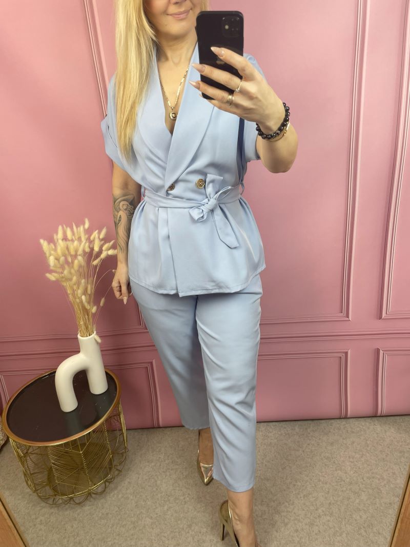 Komplet Kamizelka z Cygaretkami - Błękit Komplet Kamizelka z Cygaretkami - Błękit