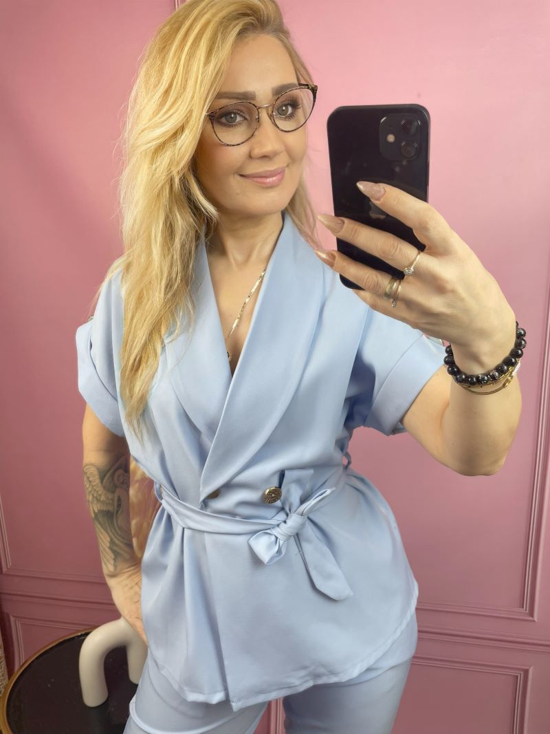 Komplet Kamizelka z Cygaretkami - Błękit Komplet Kamizelka z Cygaretkami - Błękit