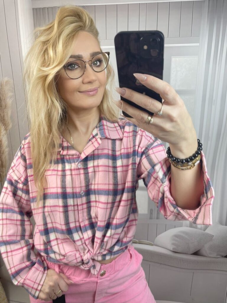 Koszula w Kratę - Róż z Granatem