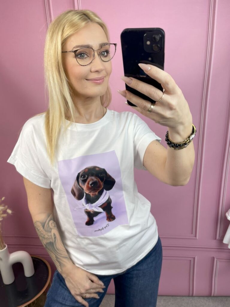 Koszulka Dog - Fiolet