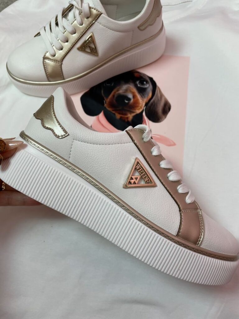 Sneakersy na Platformie ze Skórzaną Wkładką Weid