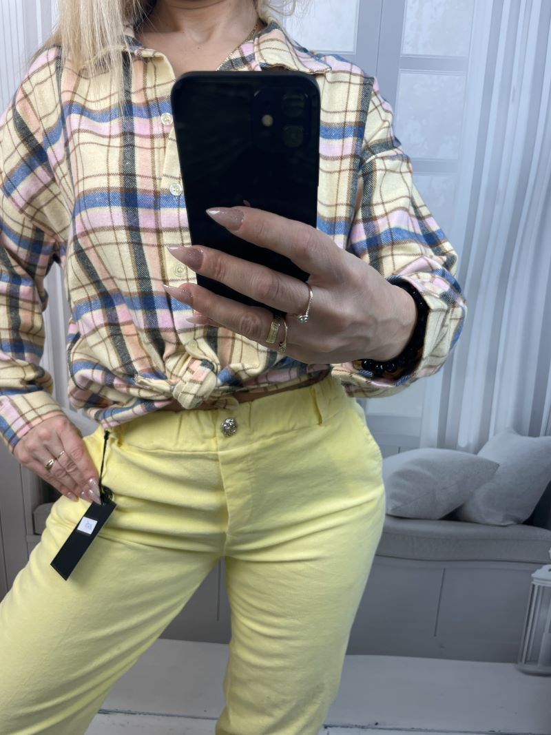 Spodnie Sztruksowe Joggery - Żółte Spodnie Sztruksowe Joggery - Żółte