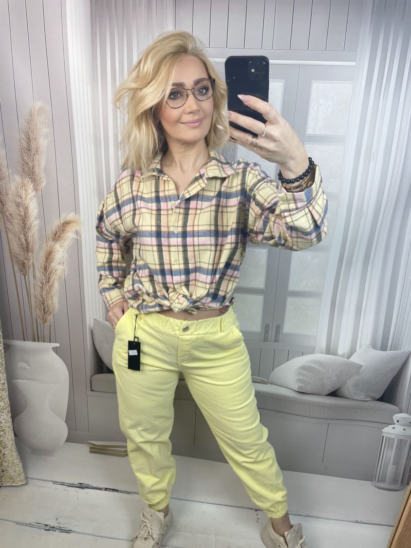 Spodnie Sztruksowe Joggery - Żółte Spodnie Sztruksowe Joggery - Żółte