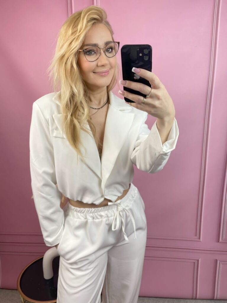 Garnitur Damski z Alladynkami - Biały