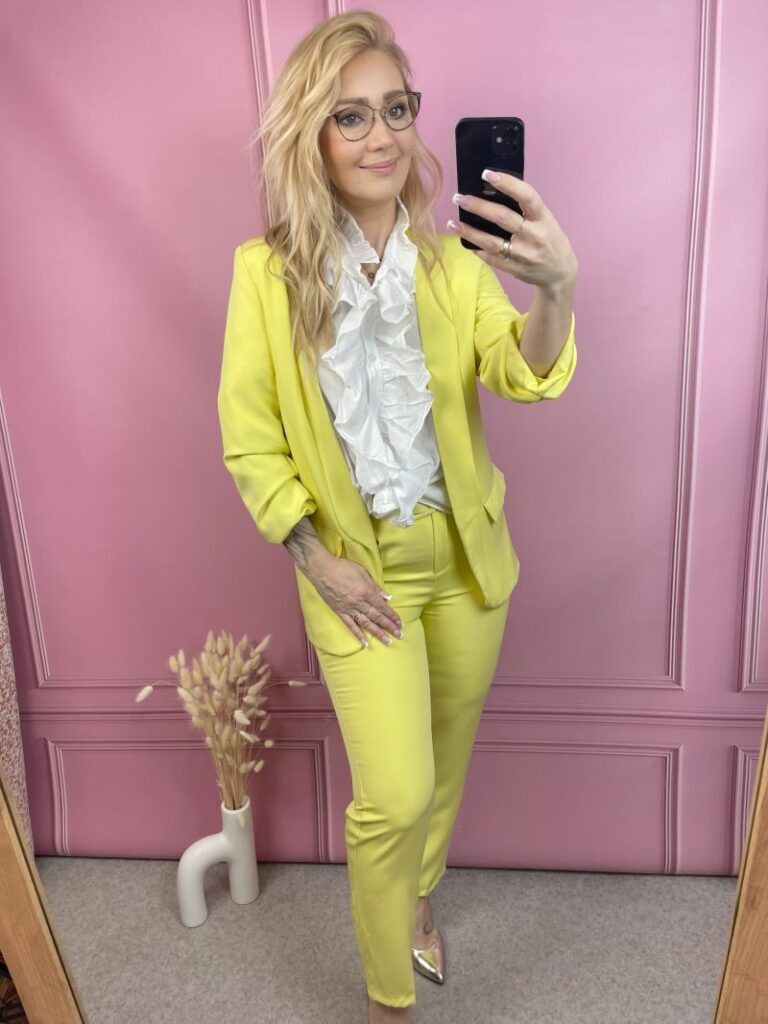 Garnitur Damski z Cygaretkami - Limonka