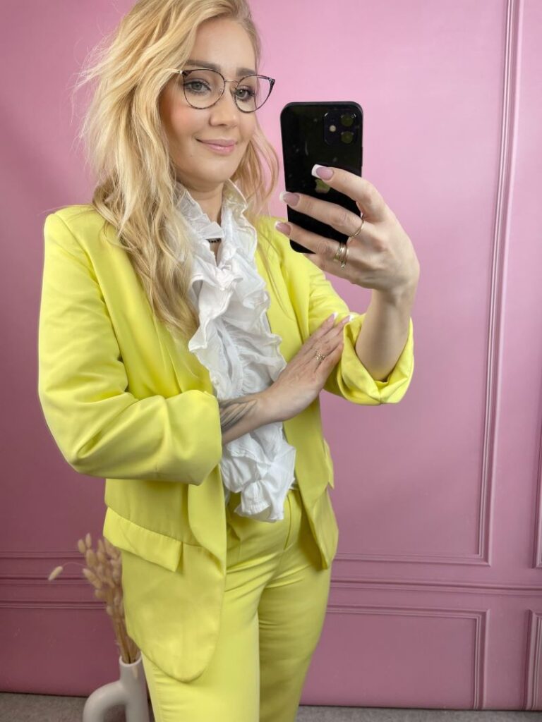 Garnitur Damski z Cygaretkami - Limonka