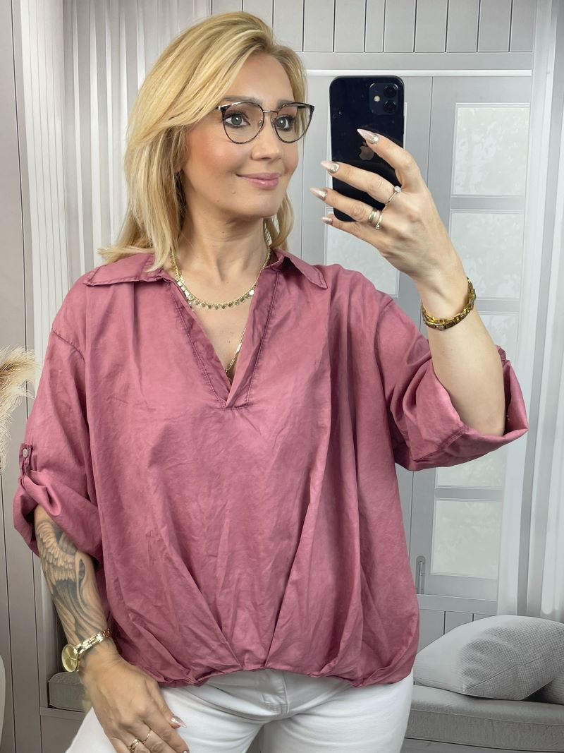 Koszulka Samanta 100% Bawełna - Bordo Koszulka Samanta 100% Bawełna - Bordo