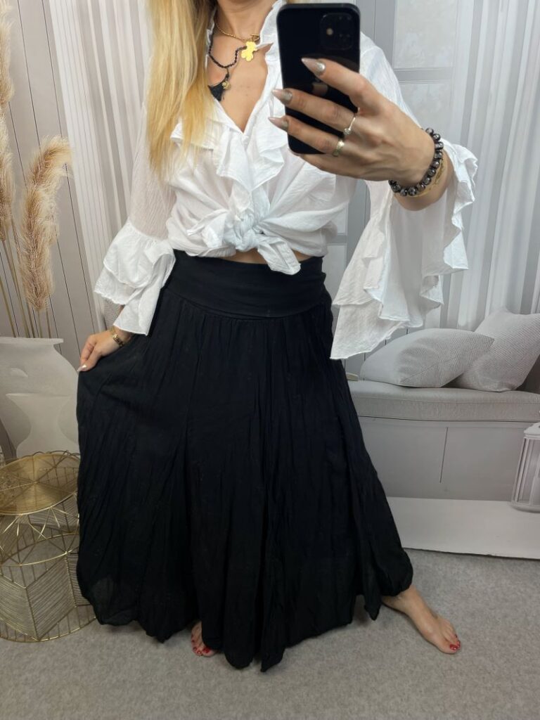 Spódnica Maxi 100% Bawełna - Czarna Spódnica Maxi 100% Bawełna - Czarna
