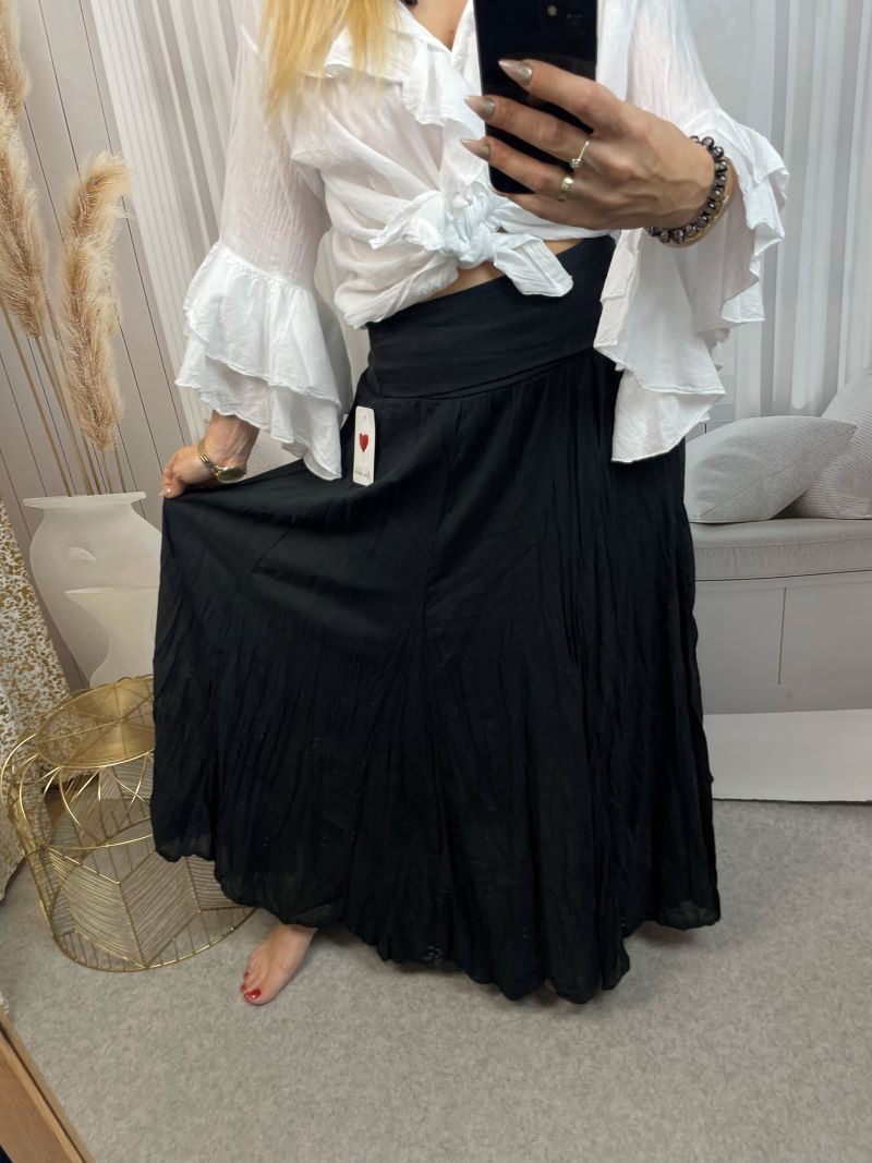Spódnica Maxi 100% Bawełna - Czarna Spódnica Maxi 100% Bawełna - Czarna