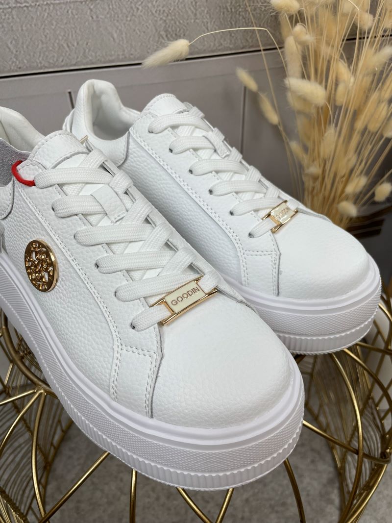 Sneakersy GOODIN ze Skóry Naturalnej - Białe Sneakersy GOODIN ze Skóry Naturalnej - Białe
