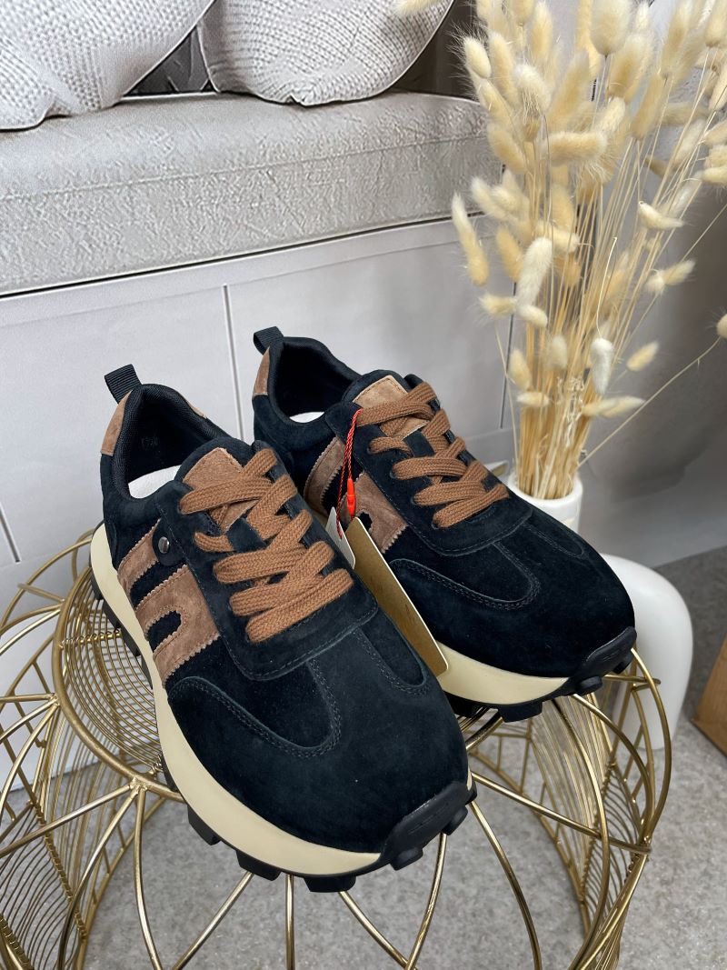 Sneakersy GOODIN ze Skóry Naturalnej Zamszowej - Czarne Sneakersy GOODIN ze Skóry Naturalnej Zamszowej - Czarne