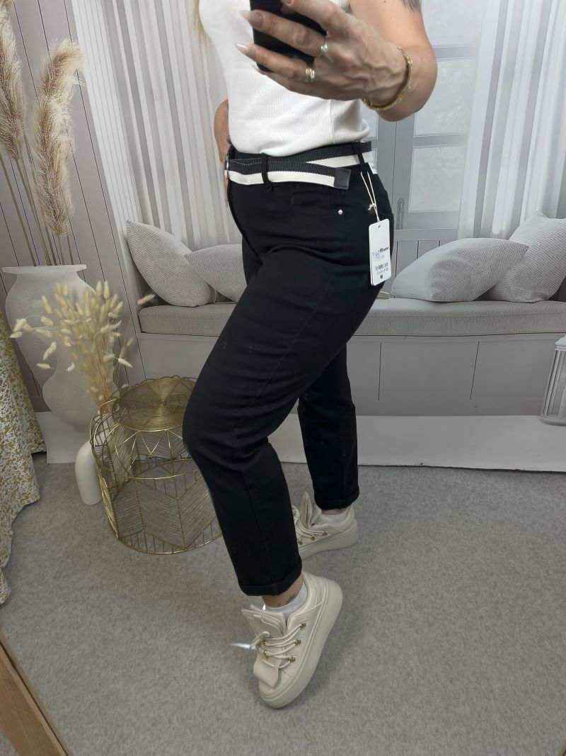 Spodnie Jeansowe Baggy Fit - Czerń Spodnie Jeansowe Baggy Fit - Czerń