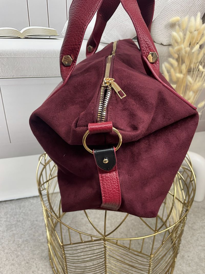 Shopperka z Eko - Zamszu - Bordo Shopperka z Eko - Zamszu - Bordo