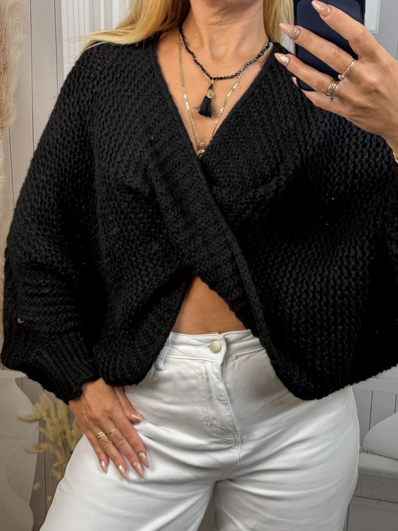 Sweter Motyl - Czarny Sweter Motyl - Czarny