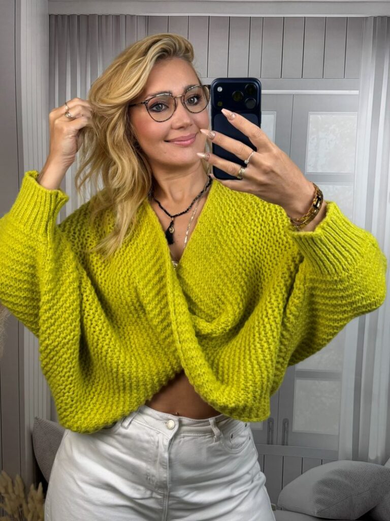 Sweter Motyl - Limonka