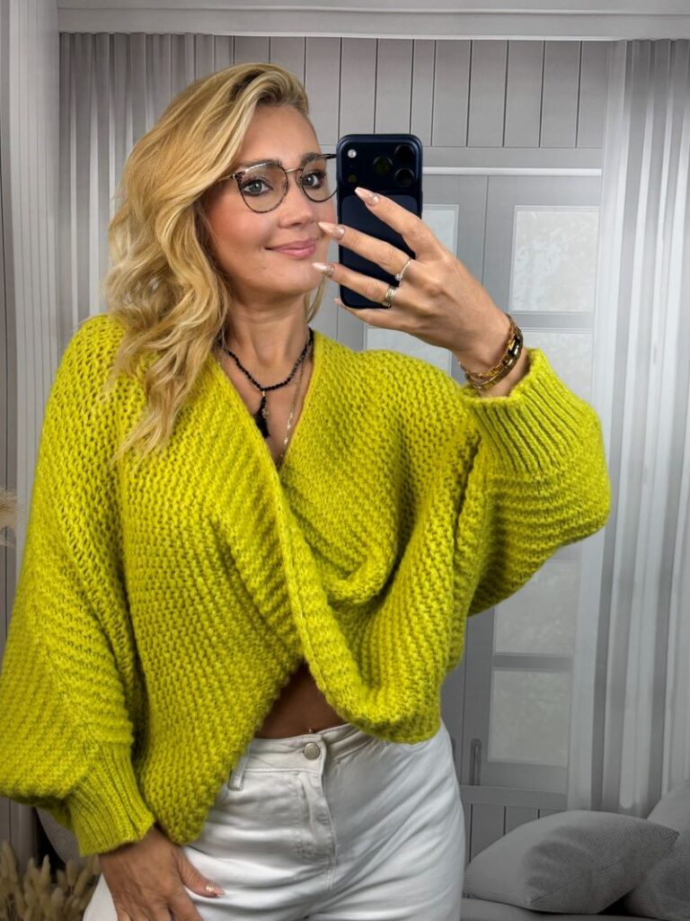 Sweter Motyl - Limonka